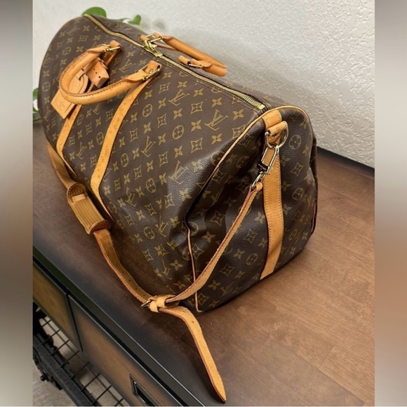 Louis Vuitton Speedy Keepall Bandoliere 55 Monogram Bag Authenticated w Dustbag - Picture 5 of 10